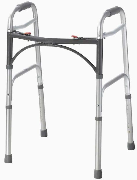 a metal walking aid